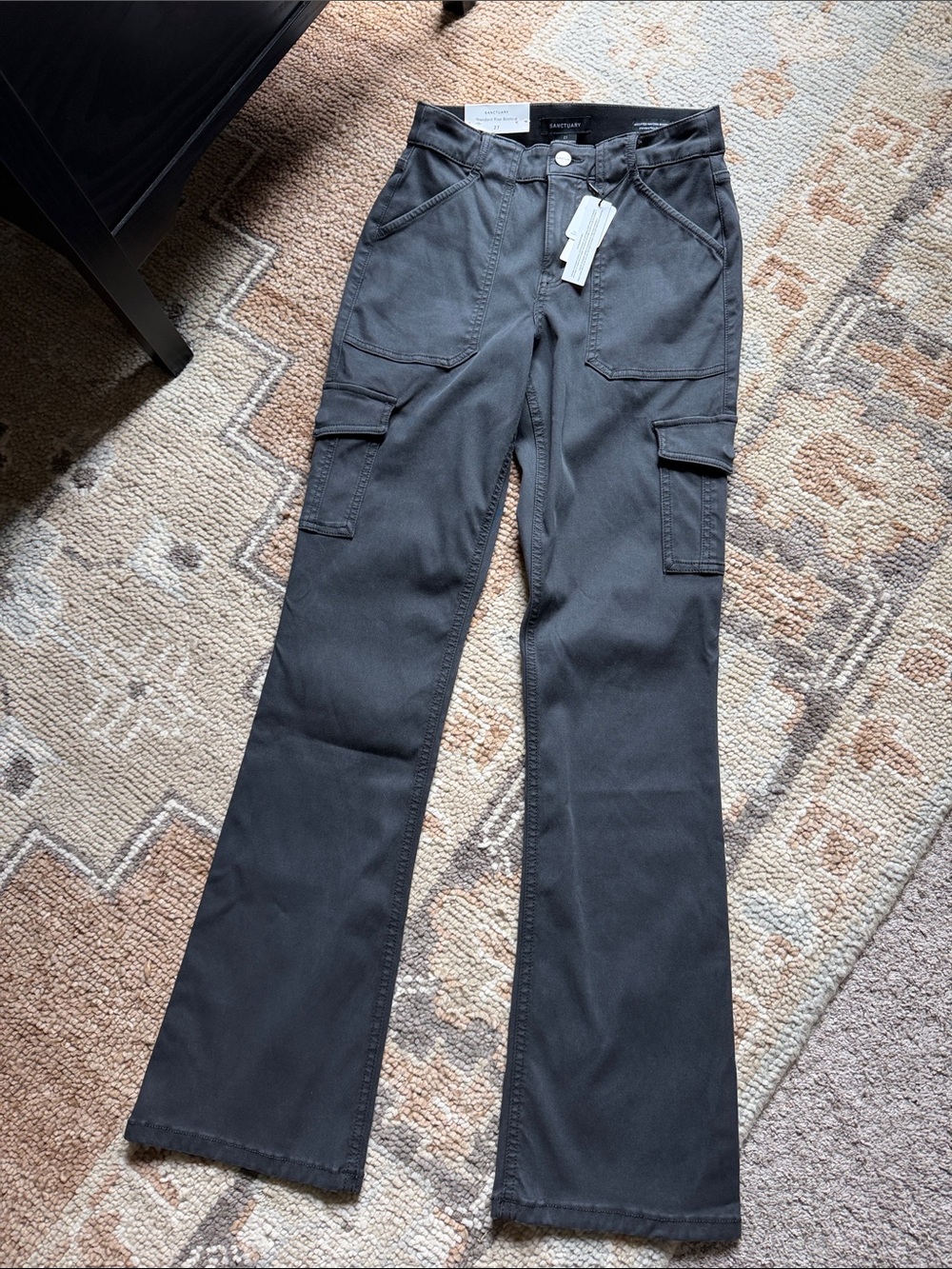 Sanctuary dark gray Utility cargo sculpted Hayden standard rise bootcut Pants